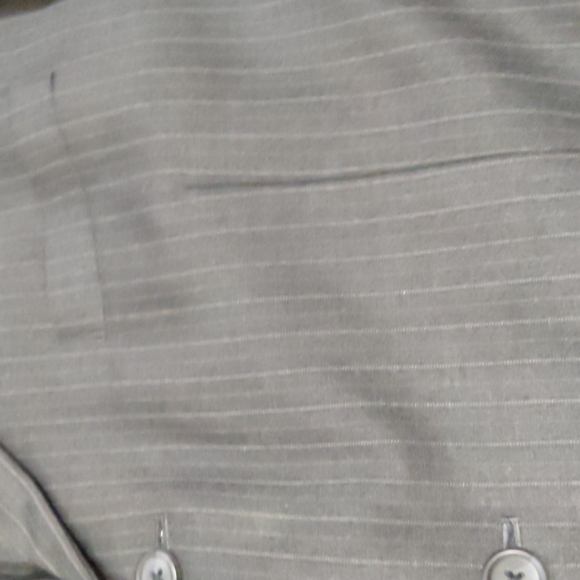 2/$50 - 2XL Dark Grey Striped Men's Formal Suit - Picture 2 of 8